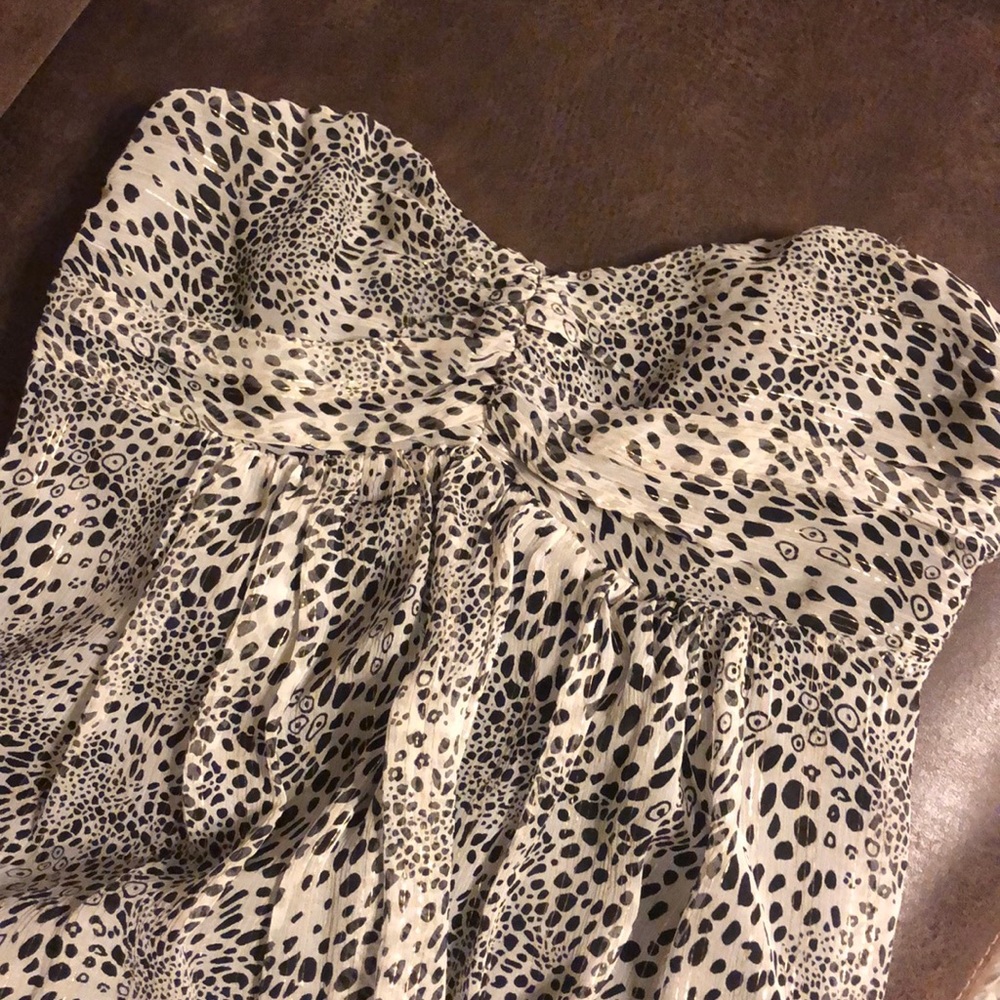Cheeta print strapless dress